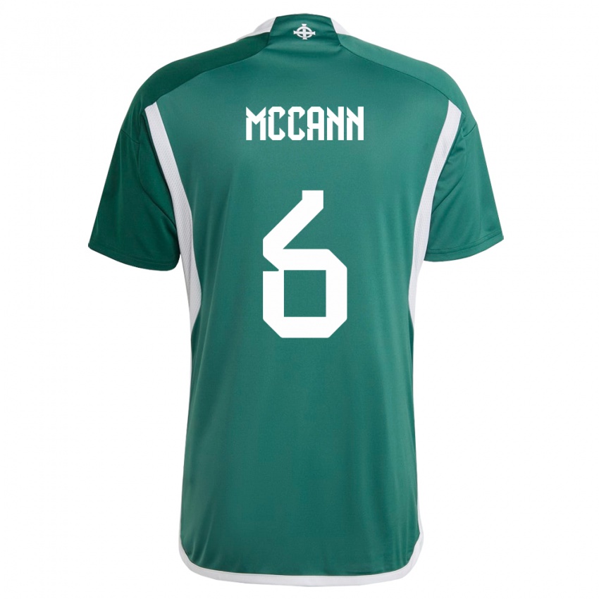 Herren Nordirland Charlie Mccann #6 Grün Heimtrikot Trikot 24-26 T-Shirt Schweiz