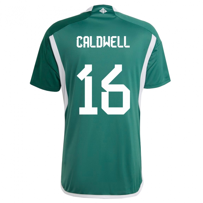 Herren Nordirland Nadene Caldwell #16 Grün Heimtrikot Trikot 24-26 T-Shirt Schweiz