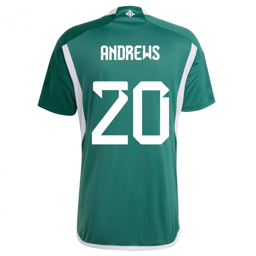 Herren Nordirland Joely Andrews #20 Grün Heimtrikot Trikot 24-26 T-Shirt Schweiz