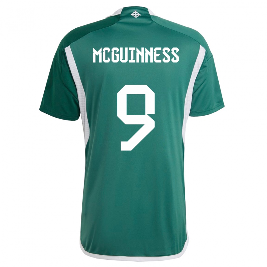 Herren Nordirland Kirsty Mcguinness #9 Grün Heimtrikot Trikot 24-26 T-Shirt Schweiz