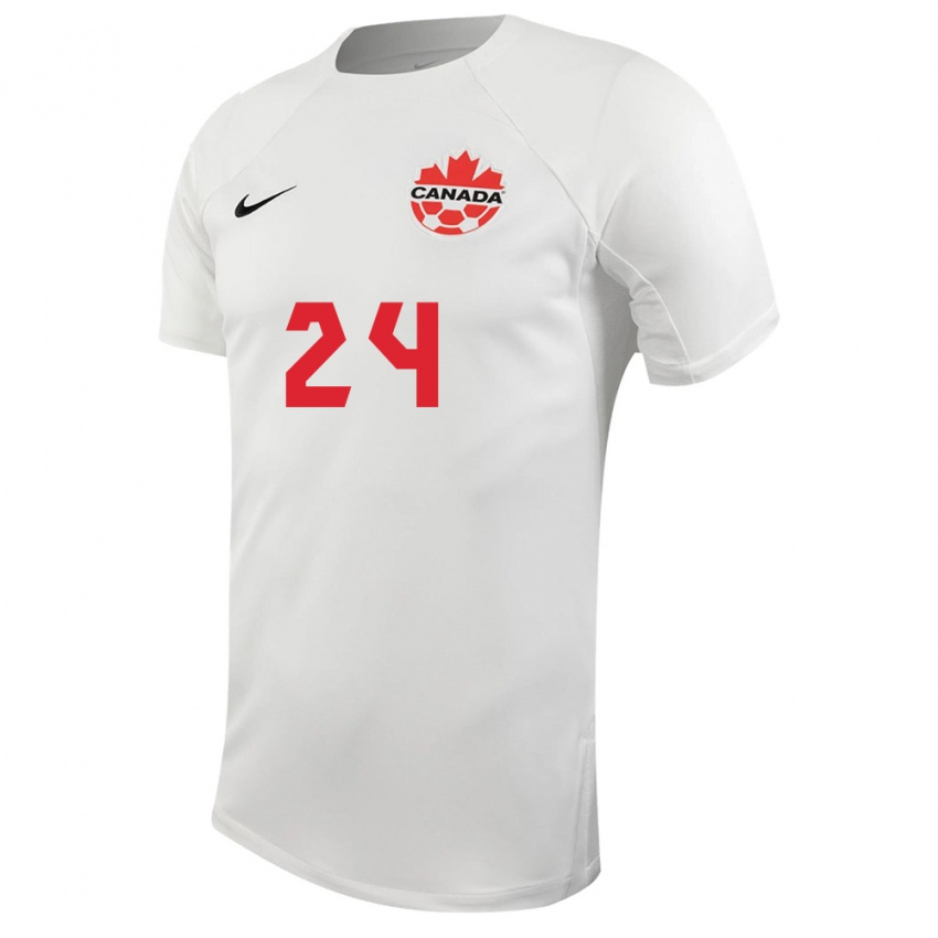 Homme Maillot Canada Evelyne Viens #24 Blanc Tenues Extérieur 24-26 T-Shirt Suisse