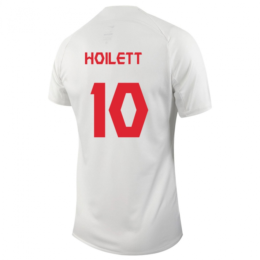 Homme Maillot Canada David Junior Hoilett #10 Blanc Tenues Extérieur 24-26 T-Shirt Suisse