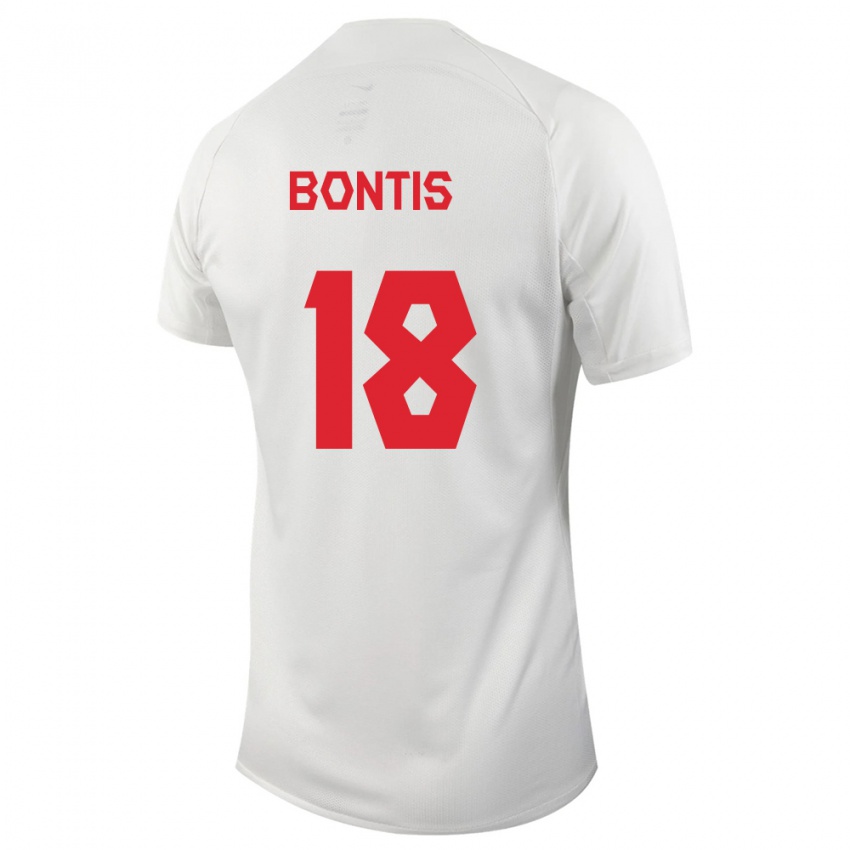 Homme Maillot Canada Dino Bontis #18 Blanc Tenues Extérieur 24-26 T-Shirt Suisse
