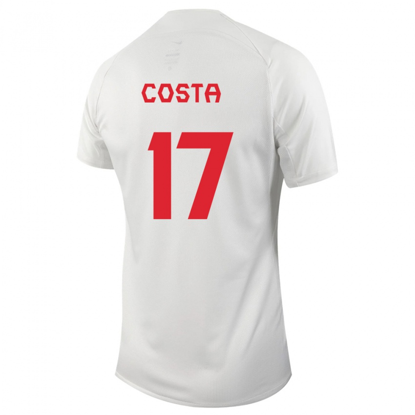 Homme Maillot Canada Jesse Costa #17 Blanc Tenues Extérieur 24-26 T-Shirt Suisse