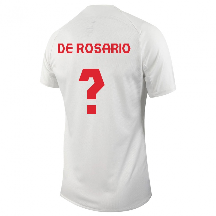 Homme Maillot Canada Adisa De Rosario #0 Blanc Tenues Extérieur 24-26 T-Shirt Suisse