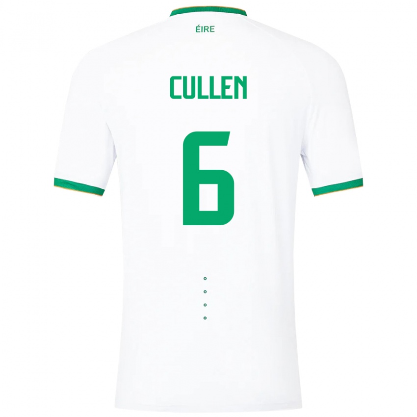 Herren Irische Josh Cullen #6 Weiß Auswärtstrikot Trikot 24-26 T-Shirt Schweiz