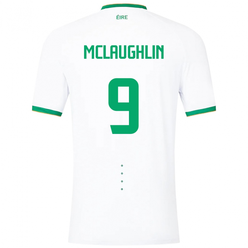 Herren Irische Erin Mclaughlin #9 Weiß Auswärtstrikot Trikot 24-26 T-Shirt Schweiz
