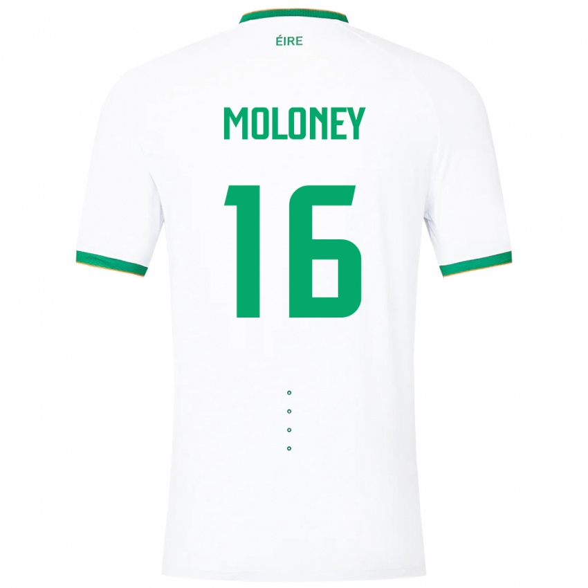 Herren Irische Grace Moloney #16 Weiß Auswärtstrikot Trikot 24-26 T-Shirt Schweiz