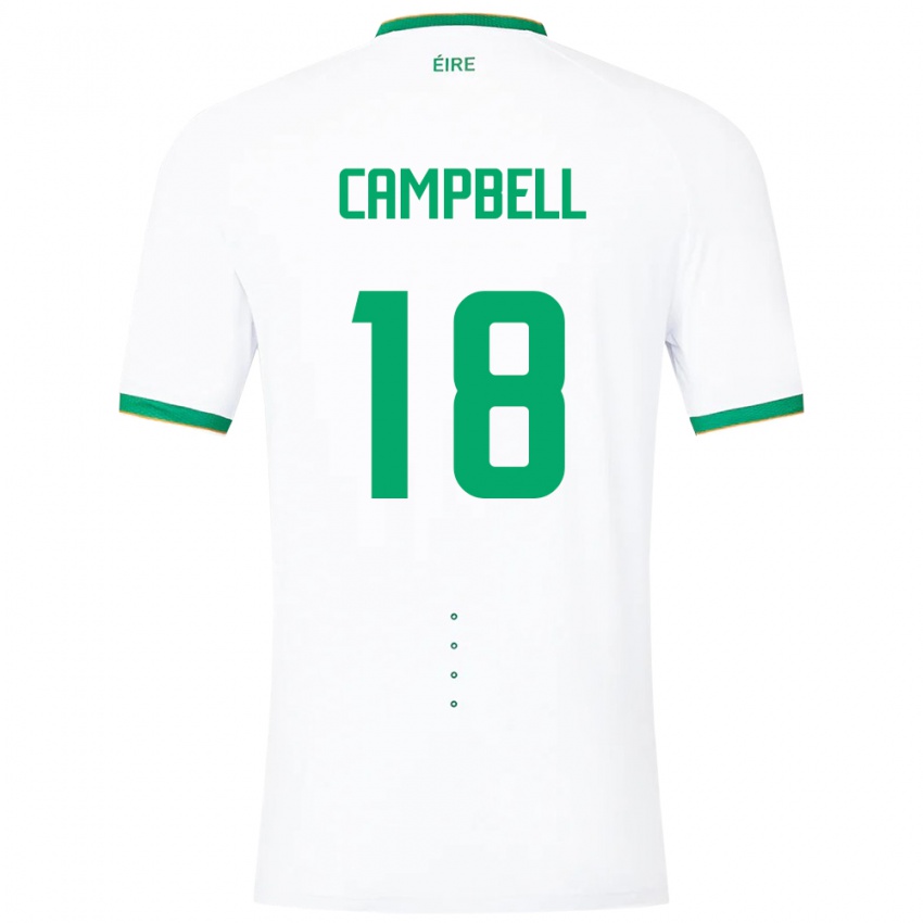 Herren Irische Megan Campbell #18 Weiß Auswärtstrikot Trikot 24-26 T-Shirt Schweiz