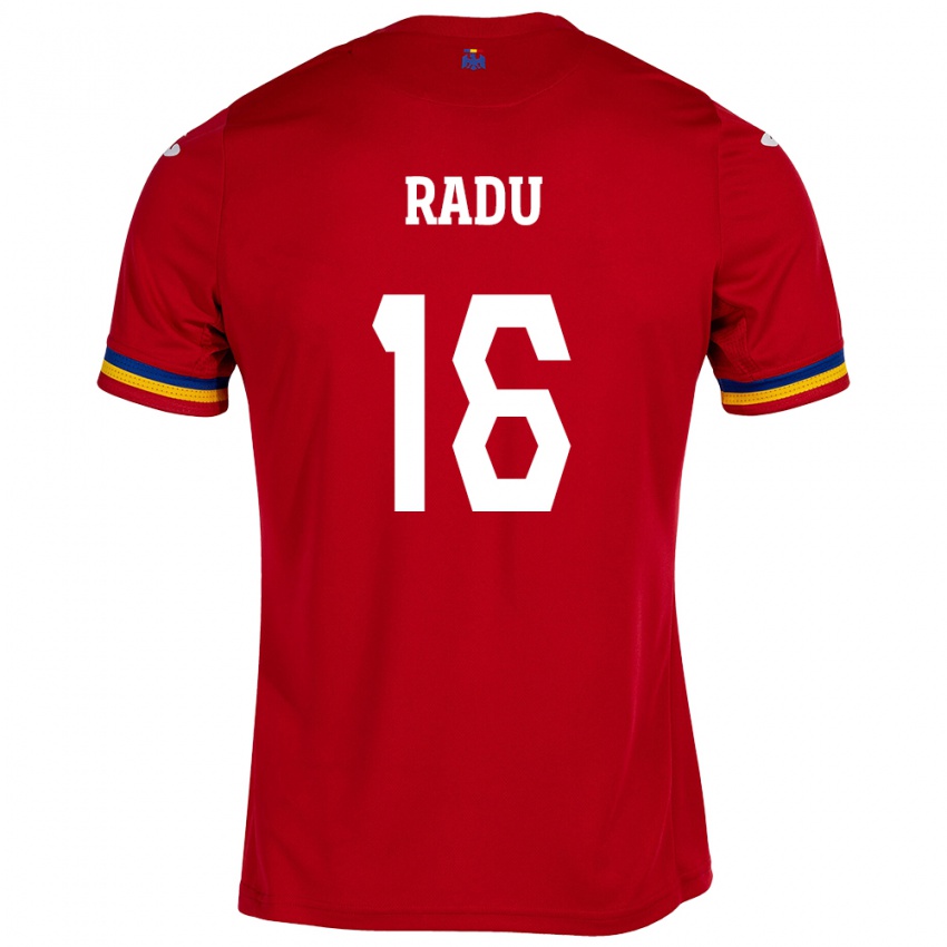Herren Rumänische Andrei Radu #16 Rot Auswärtstrikot Trikot 24-26 T-Shirt Schweiz