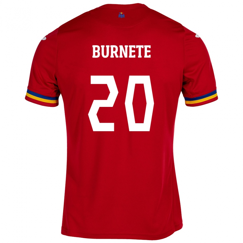 Homme Maillot Roumanie Rareș Burnete #20 Rouge Tenues Extérieur 24-26 T-Shirt Suisse