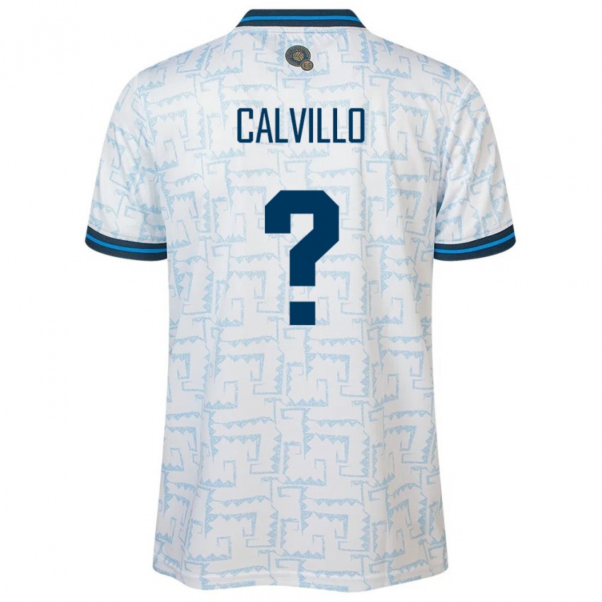 Homme Maillot Salvador Eric Calvillo #0 Blanc Tenues Extérieur 24-26 T-Shirt Suisse