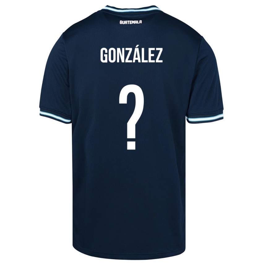 Homme Maillot Guatemala Erick González #0 Bleu Tenues Extérieur 24-26 T-Shirt Suisse