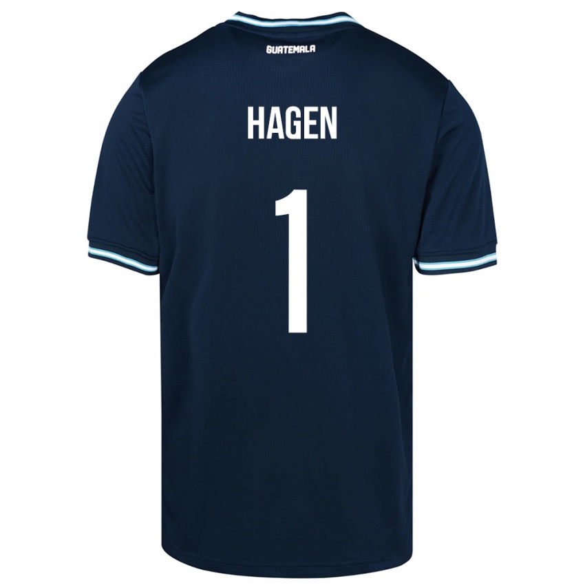 Homme Maillot Guatemala Nicholas Hagen #1 Bleu Tenues Extérieur 24-26 T-Shirt Suisse