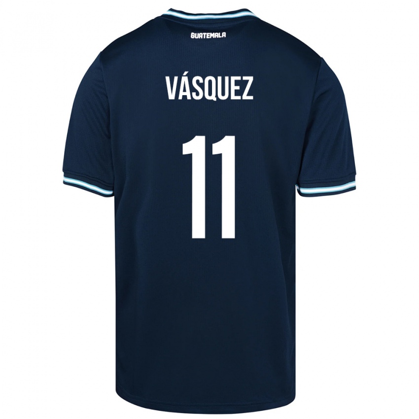 Homme Maillot Guatemala Gabino Vásquez #11 Bleu Tenues Extérieur 24-26 T-Shirt Suisse