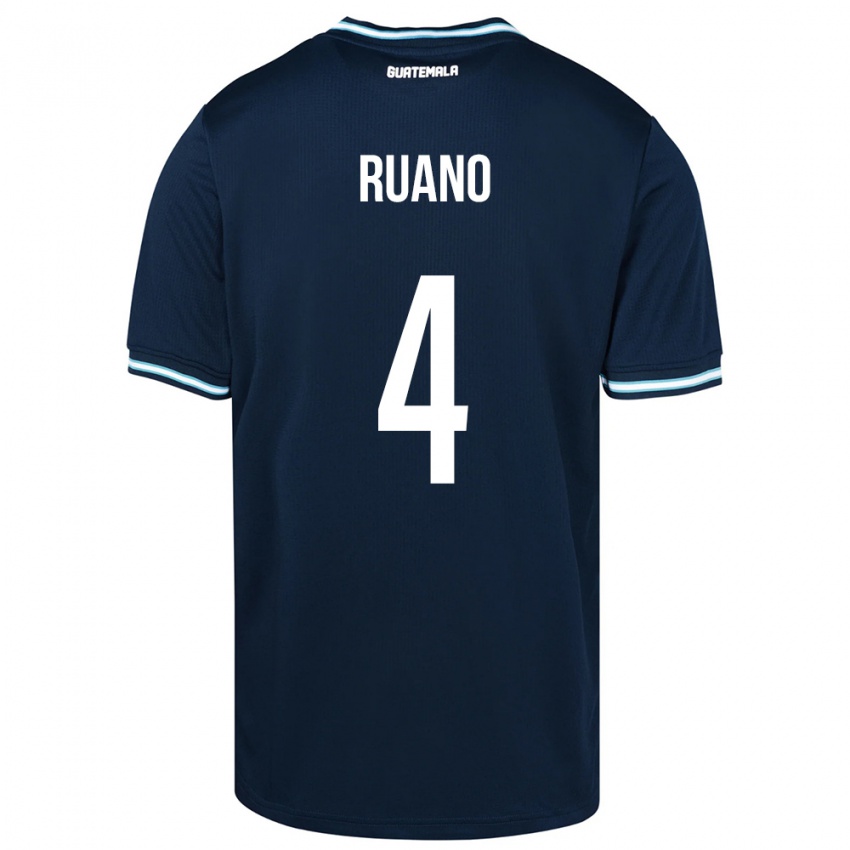Homme Maillot Guatemala Michelle Ruano #4 Bleu Tenues Extérieur 24-26 T-Shirt Suisse