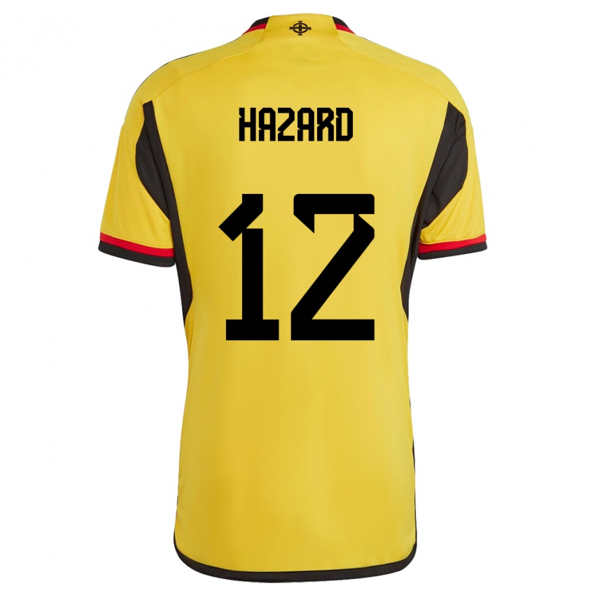 Herren Nordirland Conor Hazard #12 Weiß Auswärtstrikot Trikot 24-26 T-Shirt Schweiz