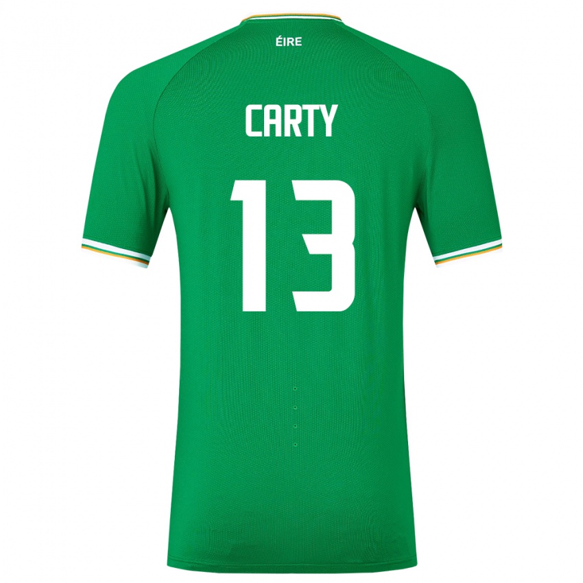 Damen Irische Conor Carty #13 Grün Heimtrikot Trikot 24-26 T-Shirt Schweiz