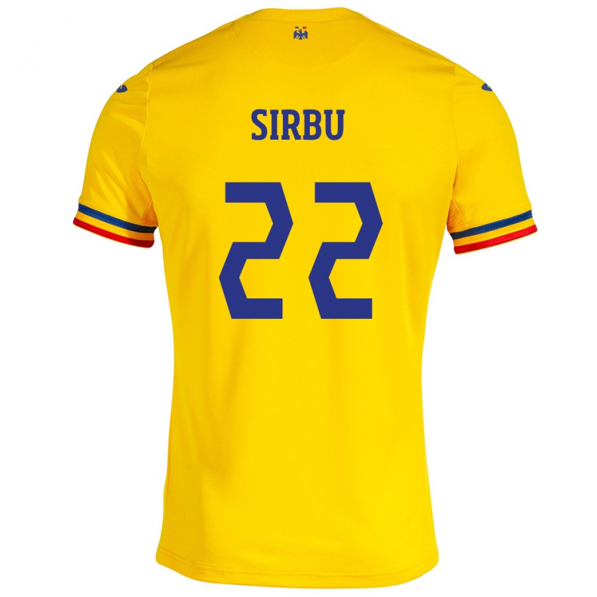 Damen Rumänische Dan Sîrbu #22 Gelb Heimtrikot Trikot 24-26 T-Shirt Schweiz