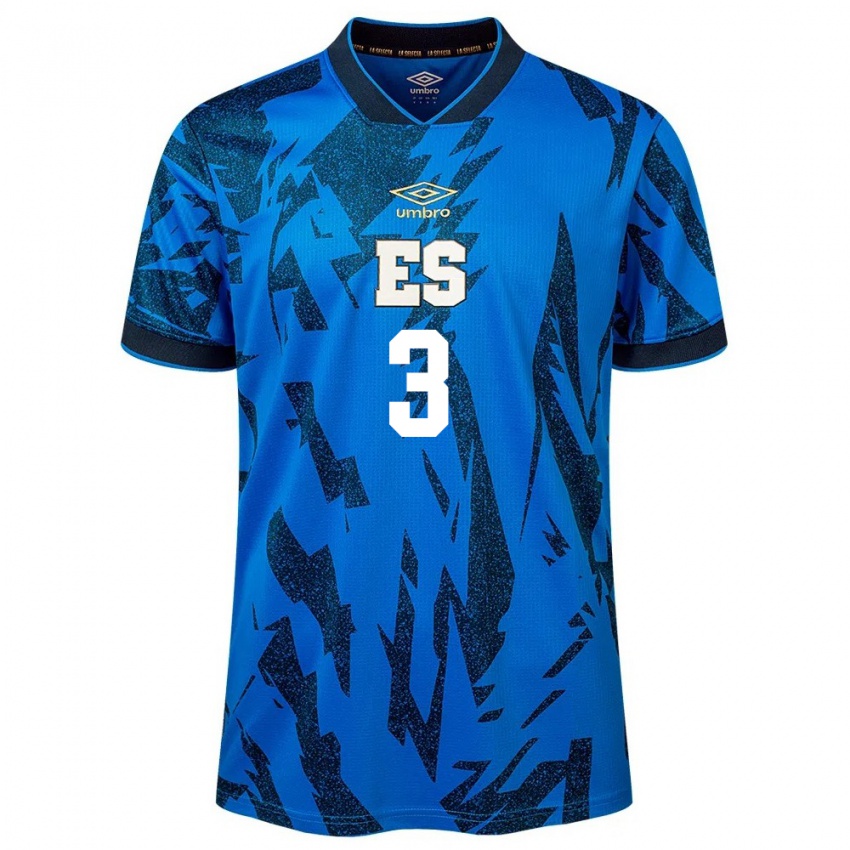 Damen El Salvador Carolina Benitez #3 Blau Heimtrikot Trikot 24-26 T-Shirt Schweiz