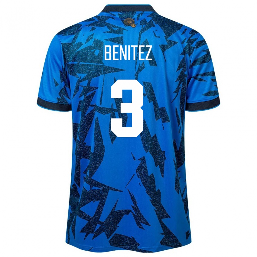 Damen El Salvador Carolina Benitez #3 Blau Heimtrikot Trikot 24-26 T-Shirt Schweiz