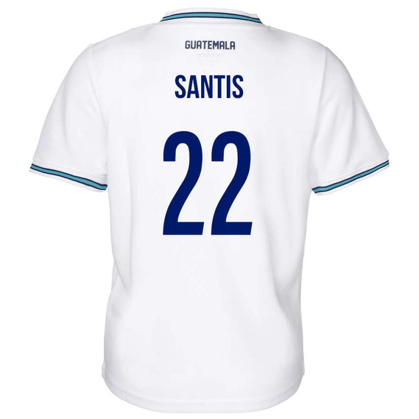 Femme Maillot Guatemala Diego Santis #22 Blanc Tenues Domicile 24-26 T-Shirt Suisse