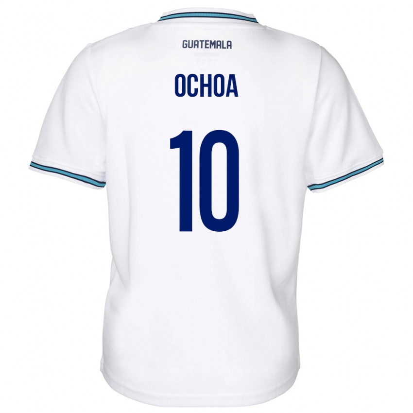Femme Maillot Guatemala José Ochoa #10 Blanc Tenues Domicile 24-26 T-Shirt Suisse