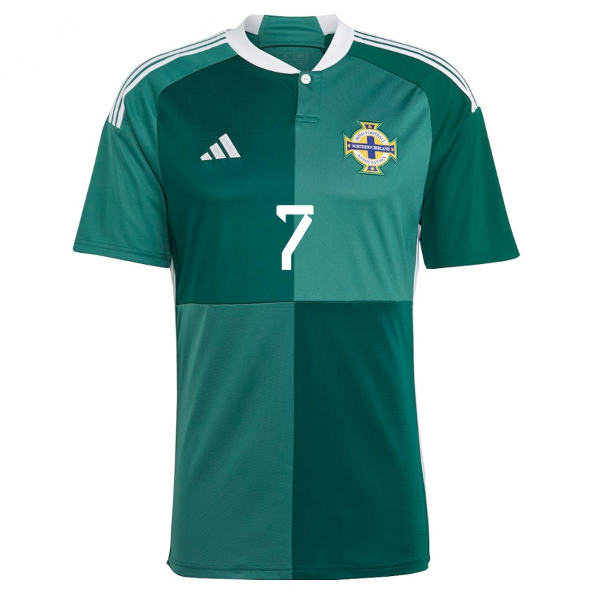 Damen Nordirland Conor Mcmenamin #7 Grün Heimtrikot Trikot 24-26 T-Shirt Schweiz
