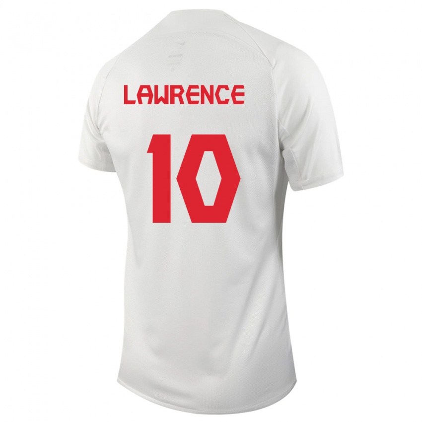 Femme Maillot Canada Ashley Lawrence #10 Blanc Tenues Extérieur 24-26 T-Shirt Suisse