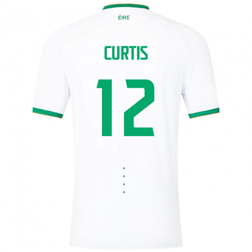 Damen Irische Sam Curtis #12 Weiß Auswärtstrikot Trikot 24-26 T-Shirt Schweiz