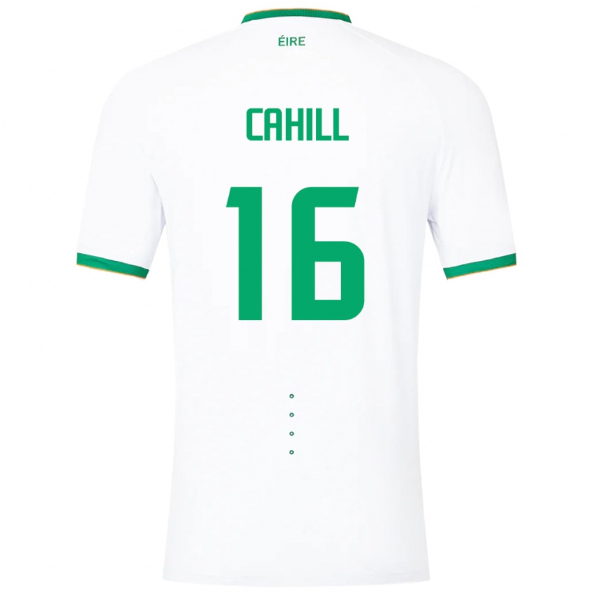 Damen Irische Killian Cahill #16 Weiß Auswärtstrikot Trikot 24-26 T-Shirt Schweiz