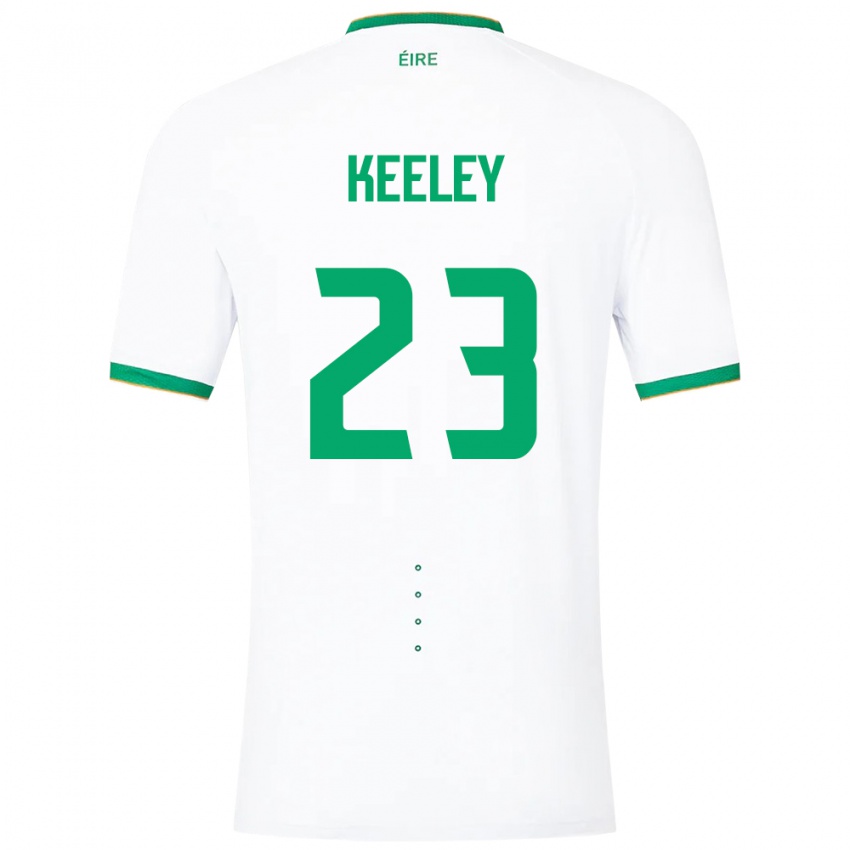 Damen Irische Josh Keeley #23 Weiß Auswärtstrikot Trikot 24-26 T-Shirt Schweiz