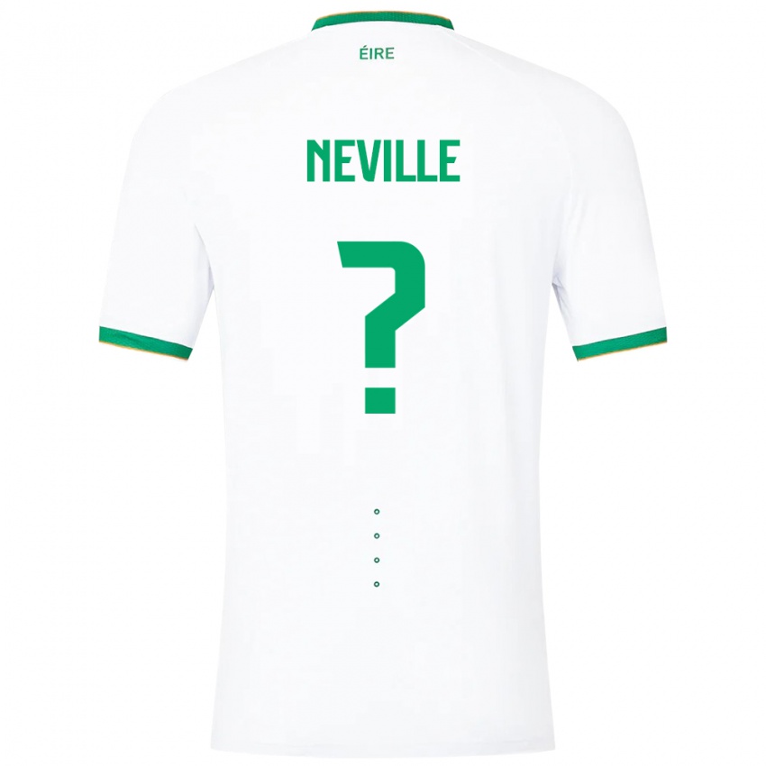 Damen Irische Harvey Neville #0 Weiß Auswärtstrikot Trikot 24-26 T-Shirt Schweiz