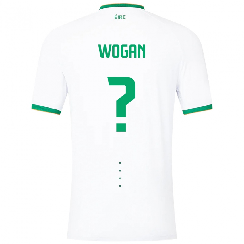 Damen Irische Andrew Wogan #0 Weiß Auswärtstrikot Trikot 24-26 T-Shirt Schweiz