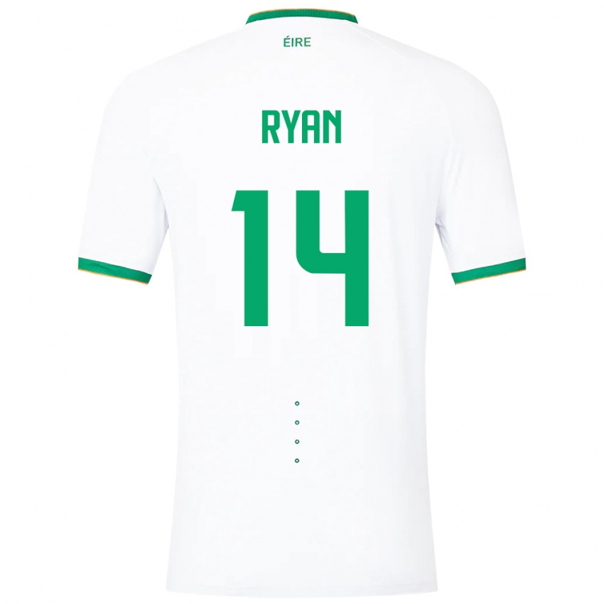 Damen Irische John Ryan #14 Weiß Auswärtstrikot Trikot 24-26 T-Shirt Schweiz