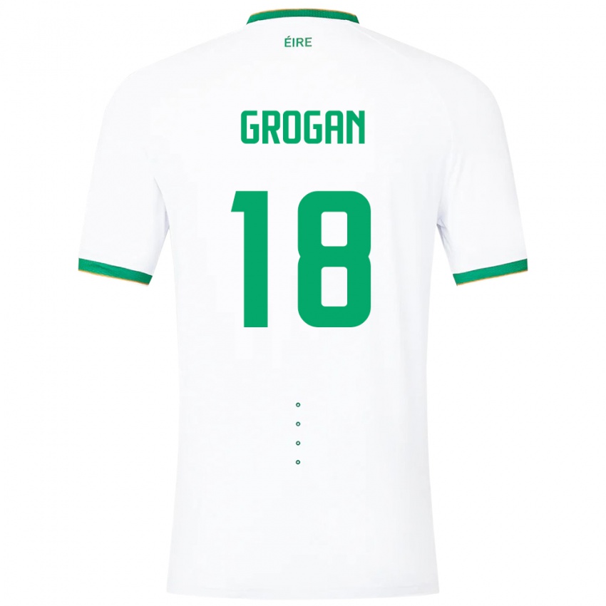 Damen Irische Christy Grogan #18 Weiß Auswärtstrikot Trikot 24-26 T-Shirt Schweiz