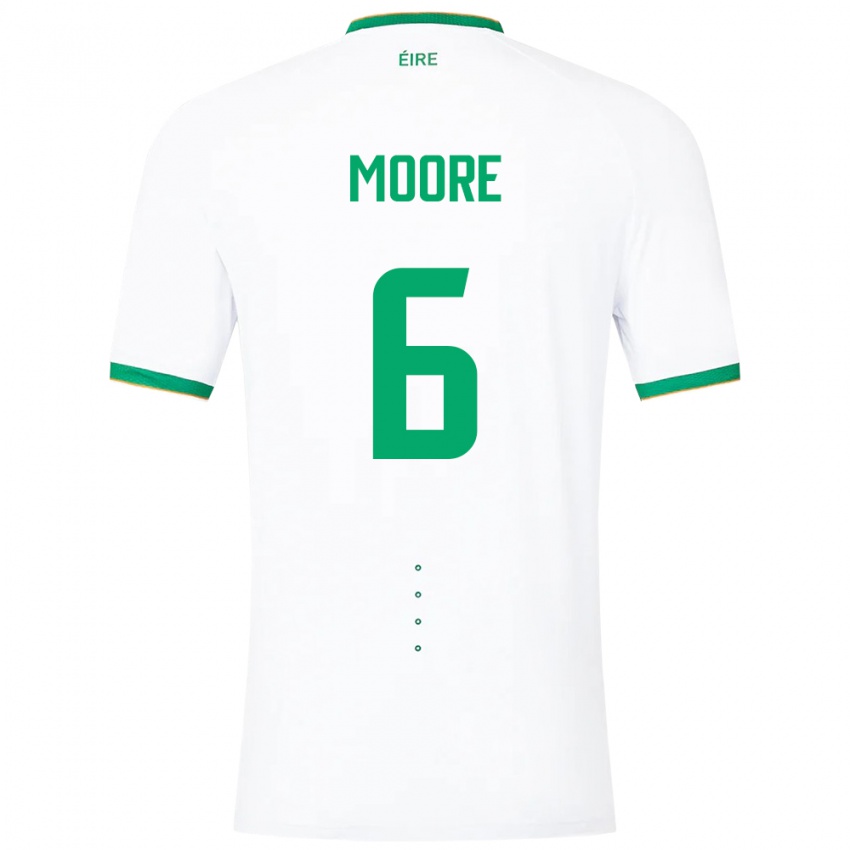 Damen Irische Matthew Moore #6 Weiß Auswärtstrikot Trikot 24-26 T-Shirt Schweiz