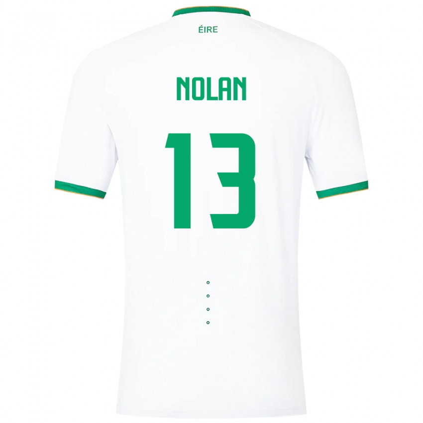 Damen Irische Hayley Nolan #13 Weiß Auswärtstrikot Trikot 24-26 T-Shirt Schweiz