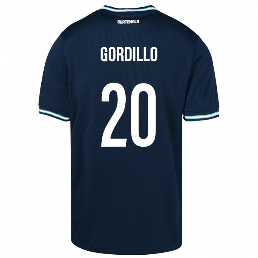 Femme Maillot Guatemala Gerardo Gordillo #20 Bleu Tenues Extérieur 24-26 T-Shirt Suisse