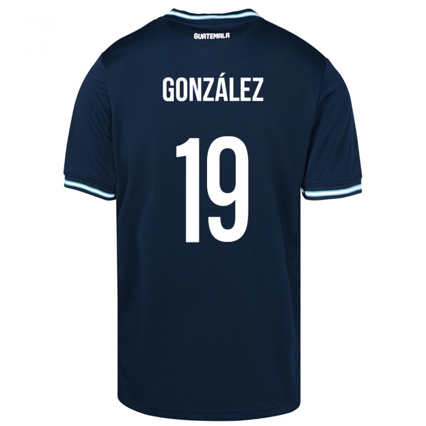 Femme Maillot Guatemala Karen González #19 Bleu Tenues Extérieur 24-26 T-Shirt Suisse
