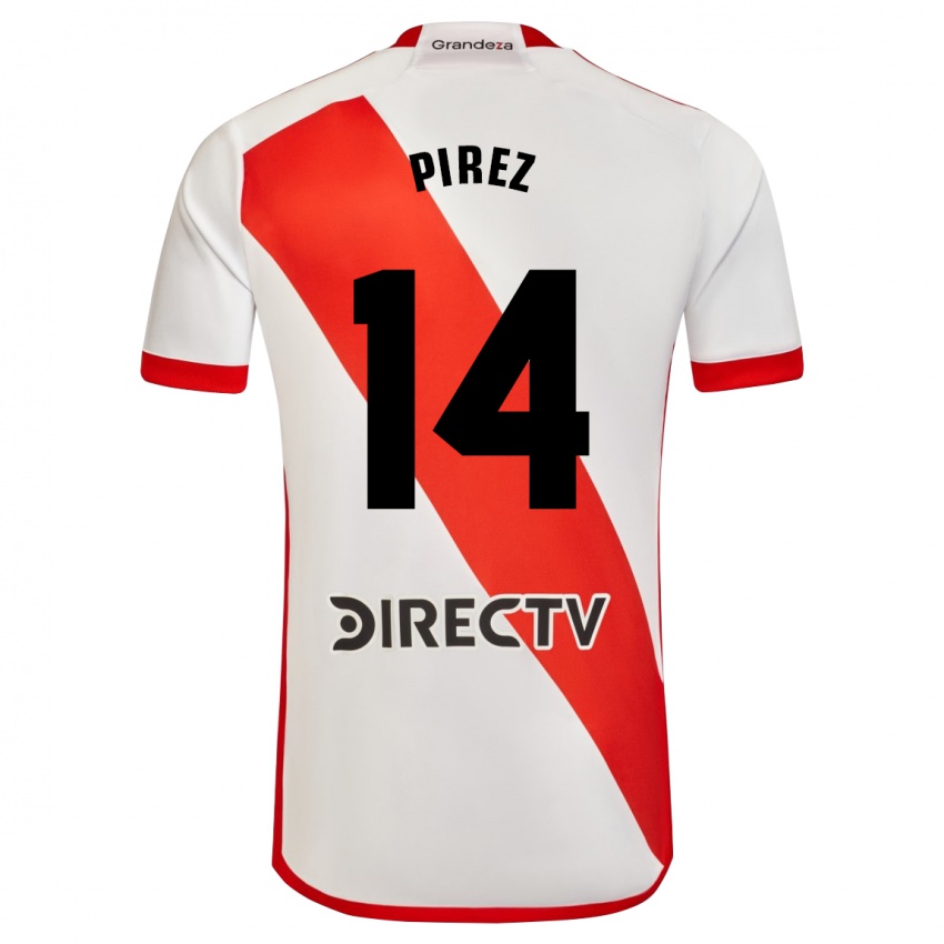 Enfant Maillot Leandro González Pírez #14 Blanc Rouge Tenues Domicile 2023/24 T-Shirt Suisse