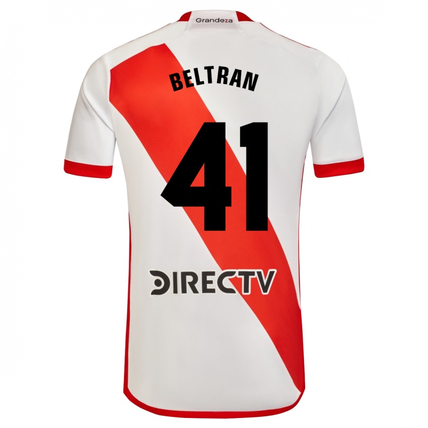 Enfant Maillot Santiago Beltrán #41 Blanc Rouge Tenues Domicile 2023/24 T-Shirt Suisse