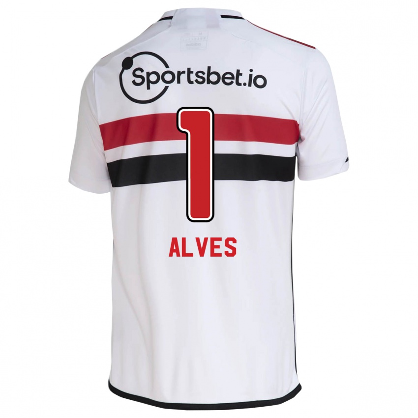 Enfant Maillot Felipe Alves #1 Blanc Tenues Domicile 2023/24 T-Shirt Suisse