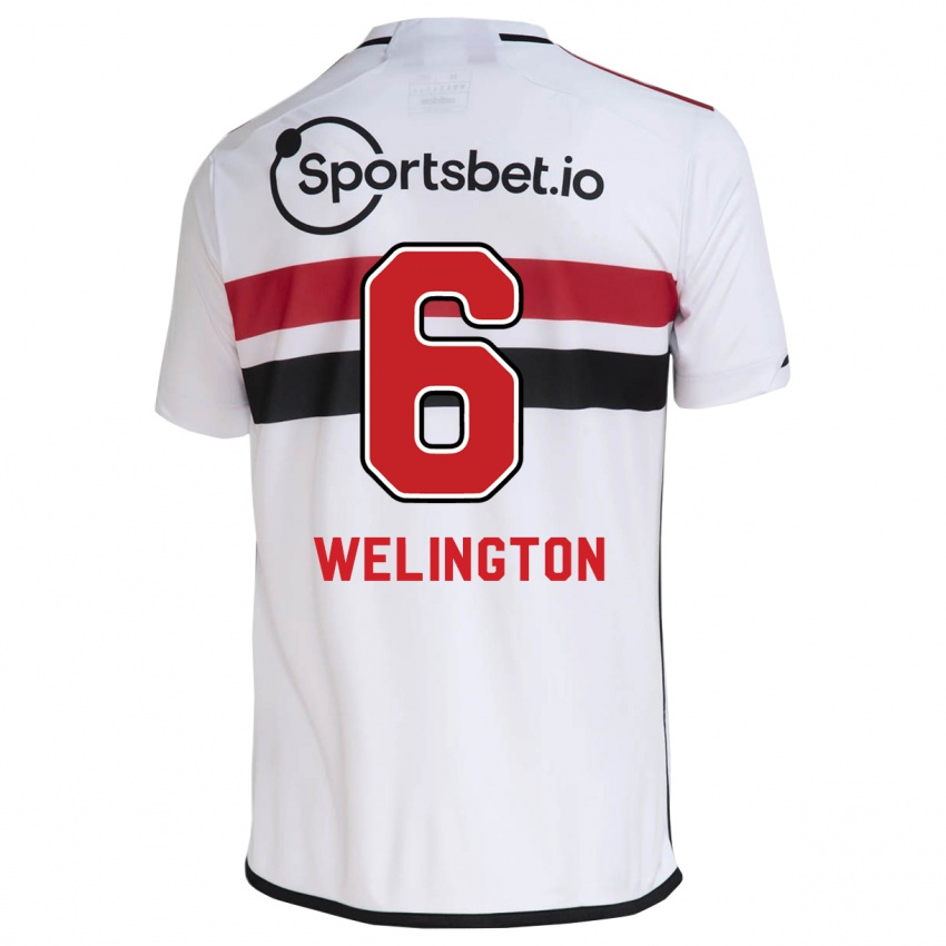 Enfant Maillot Welington #6 Blanc Tenues Domicile 2023/24 T-Shirt Suisse