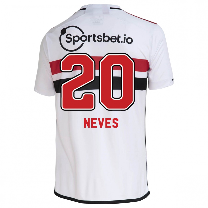 Enfant Maillot Gabriel Neves #20 Blanc Tenues Domicile 2023/24 T-Shirt Suisse