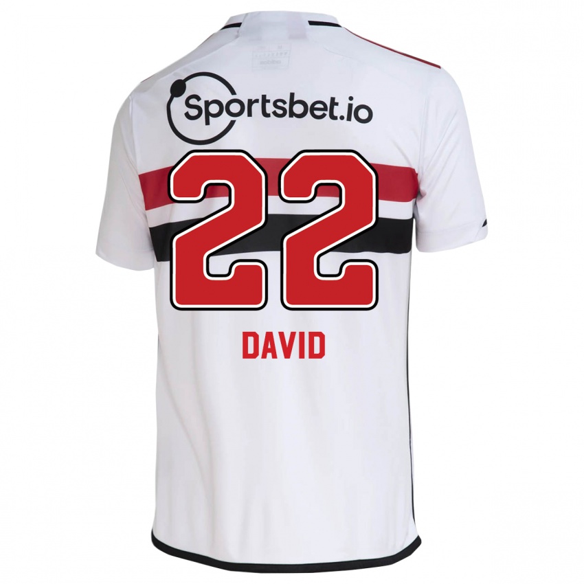 Enfant Maillot David #22 Blanc Tenues Domicile 2023/24 T-Shirt Suisse