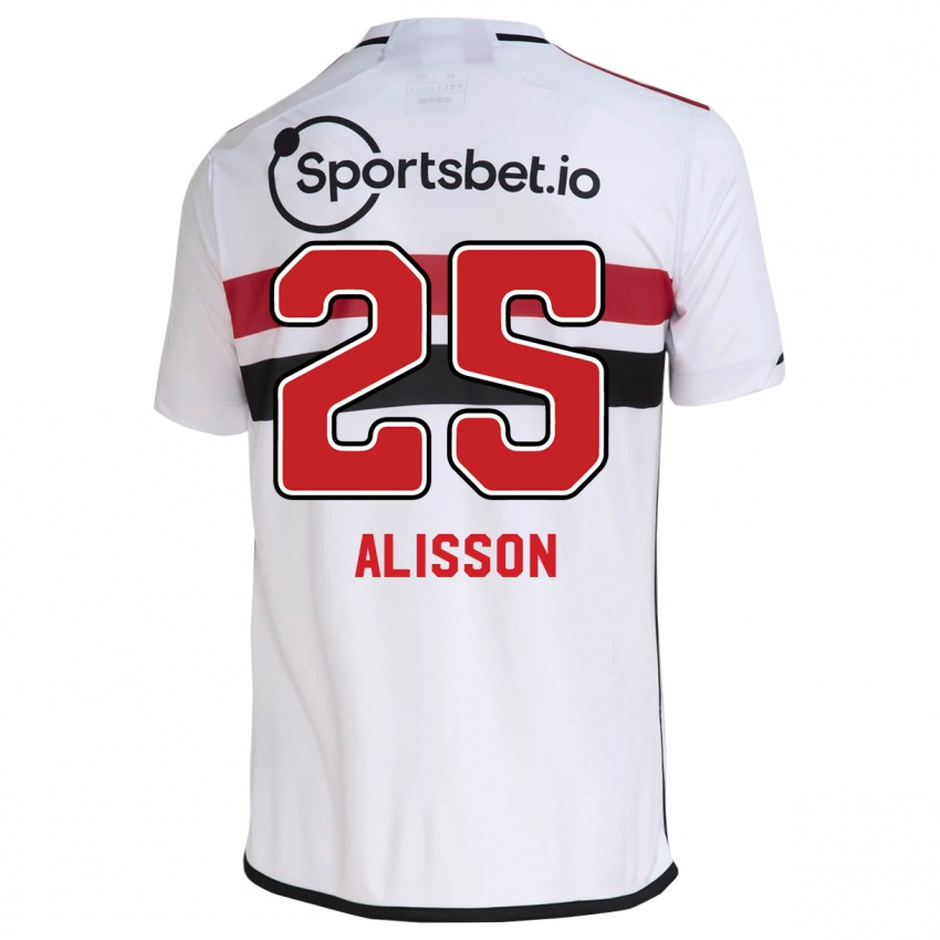 Enfant Maillot Alisson #25 Blanc Tenues Domicile 2023/24 T-Shirt Suisse