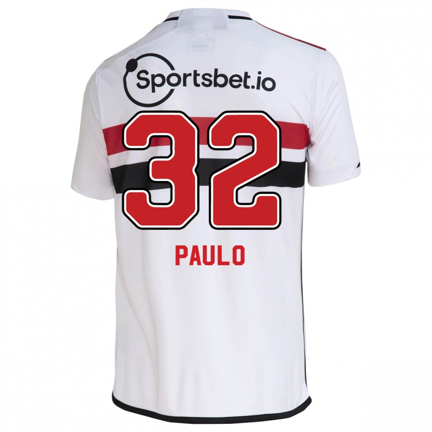 Kinder Marcos Paulo #32 Weiß Heimtrikot Trikot 2023/24 T-Shirt Schweiz