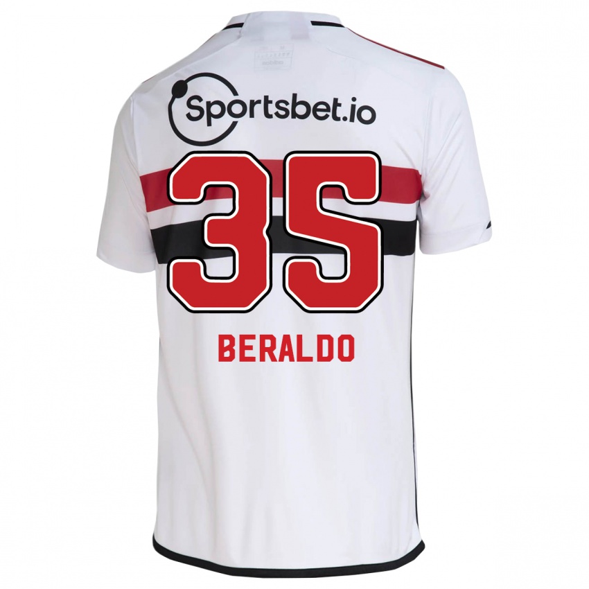 Enfant Maillot Lucas Beraldo #35 Blanc Tenues Domicile 2023/24 T-Shirt Suisse