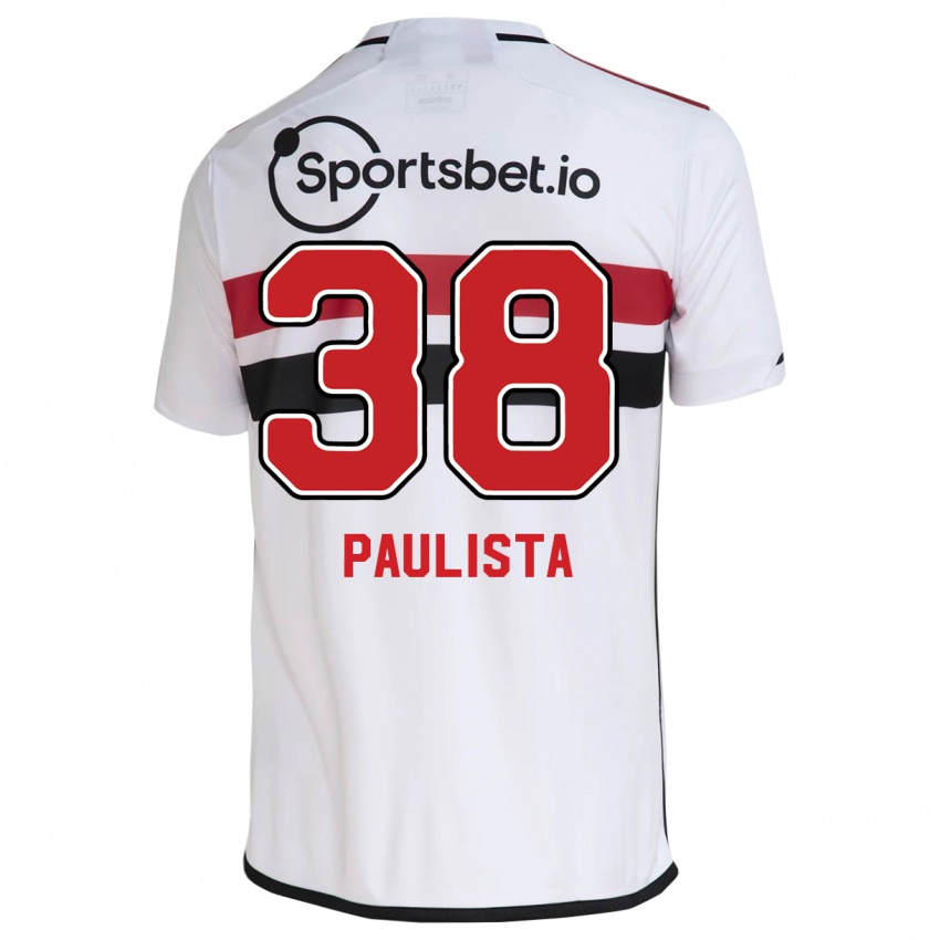 Enfant Maillot Caio Paulista #38 Blanc Tenues Domicile 2023/24 T-Shirt Suisse